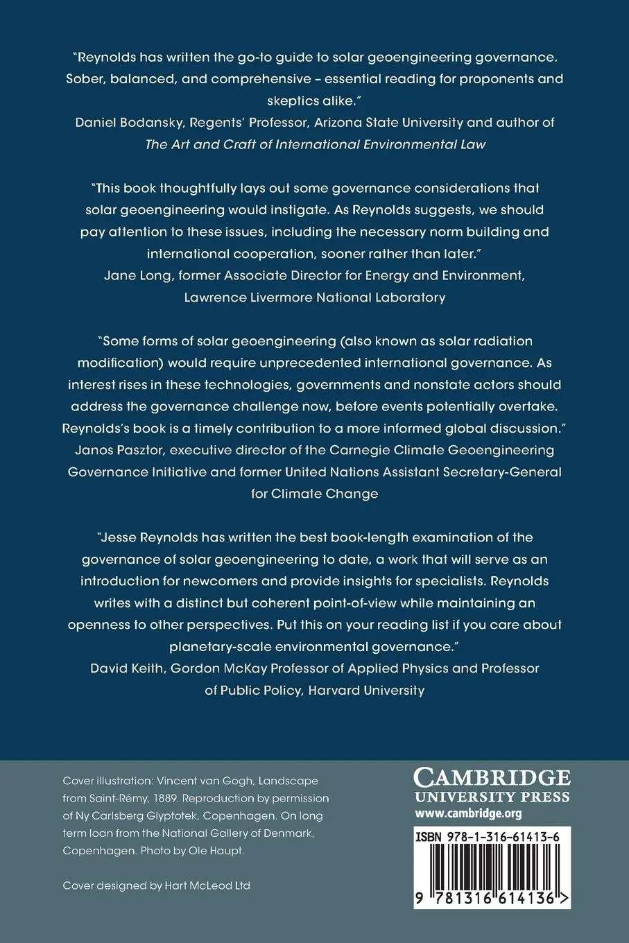Rückseite: 9781316614136 | The Governance of Solar Geoengineering | Jesse L. Reynolds | Buch