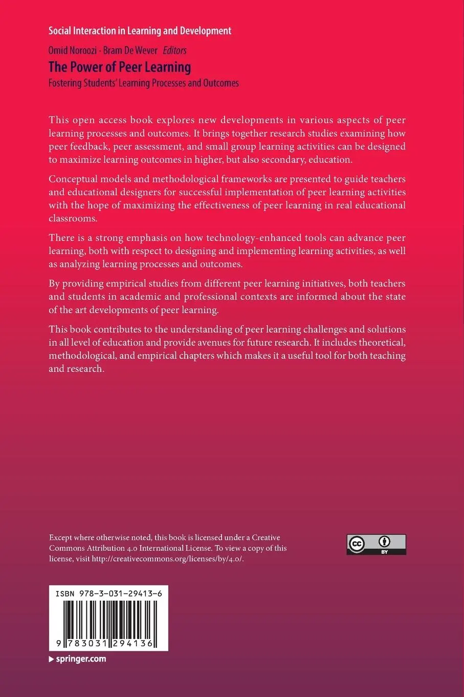 Rückseite: 9783031294136 | The Power of Peer Learning | Omid Noroozi (u. a.) | Taschenbuch | xiv