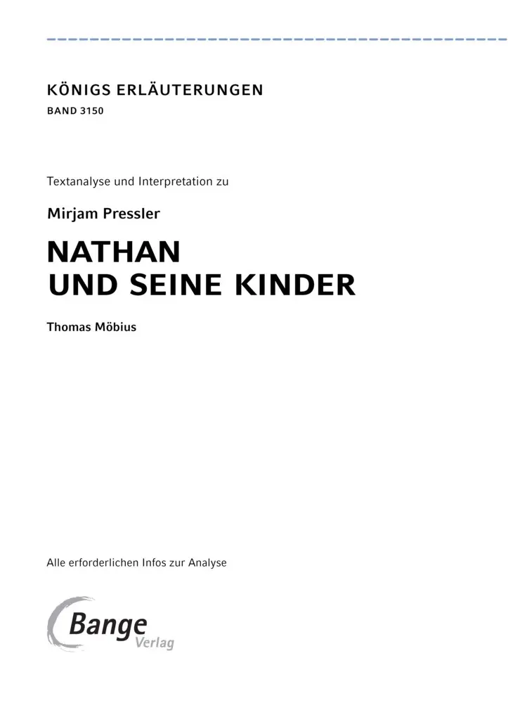 Bild: 9783129304136 | Nathan und seine Kinder von Mirjam Pressler | Mirjam Pressler | Buch