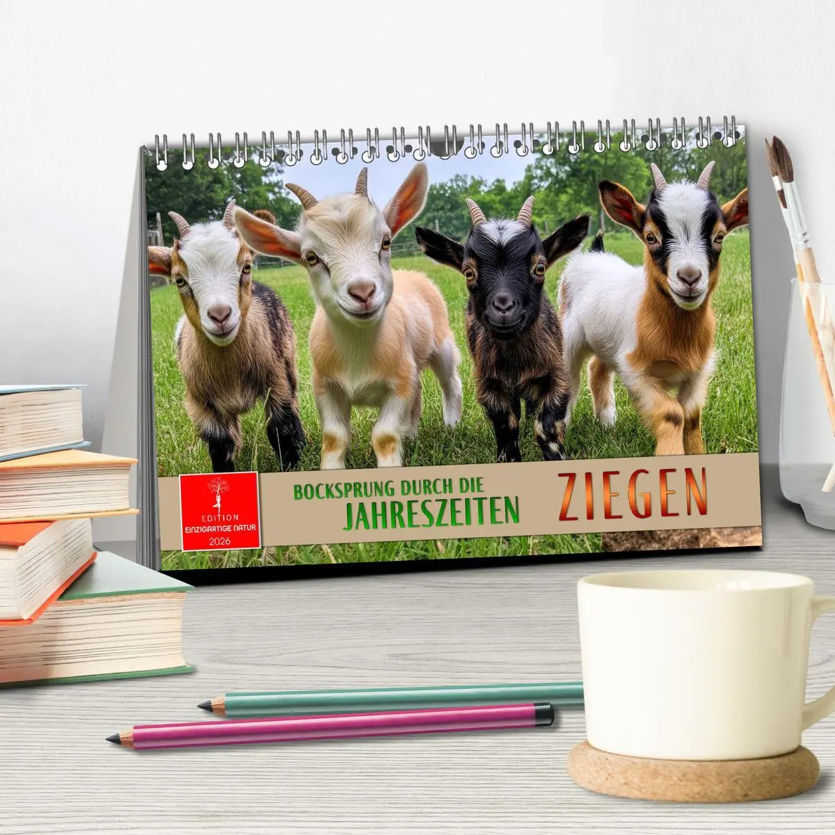 Bild: 9783457304136 | Ziegen - Bocksprung durch das Jahr (Tischkalender 2026 DIN A5...