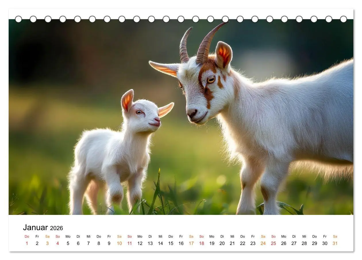 Bild: 9783457304136 | Ziegen - Bocksprung durch das Jahr (Tischkalender 2026 DIN A5...
