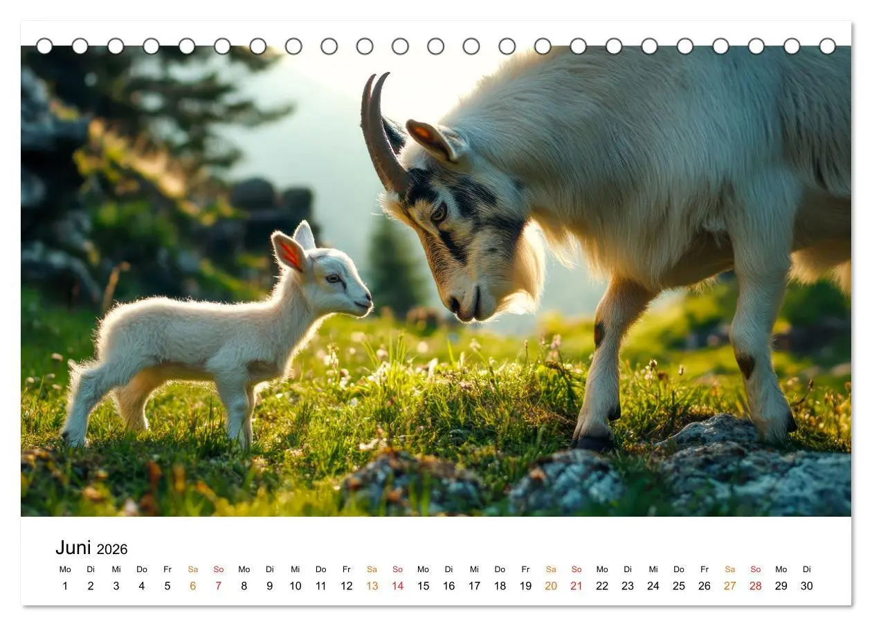 Bild: 9783457304136 | Ziegen - Bocksprung durch das Jahr (Tischkalender 2026 DIN A5...
