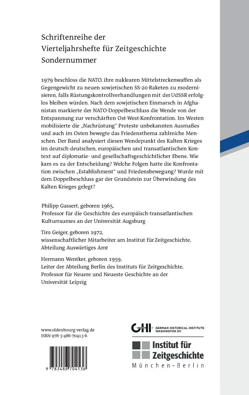 Rückseite: 9783486704136 | Zweiter Kalter Krieg und Friedensbewegung | Philipp Gassert (u. a.)