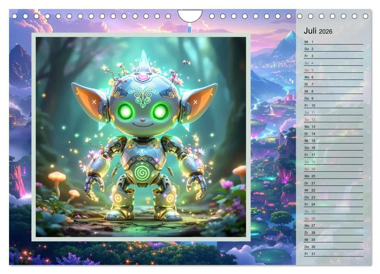Bild: 9783516704136 | Zauberreich der Roboterwesen (Wandkalender 2026 DIN A4 quer),...
