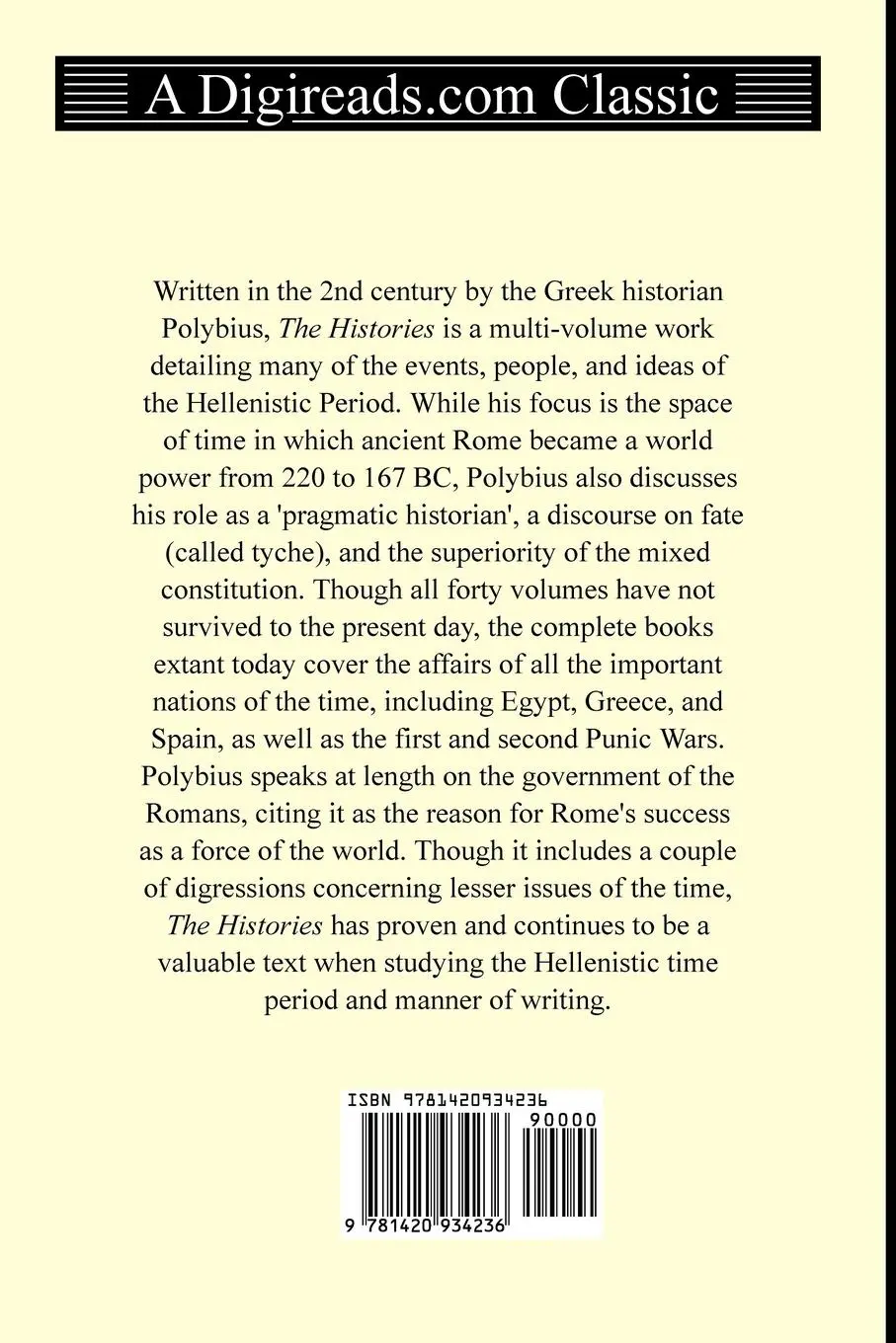 Rückseite: 9781420934236 | The Complete Histories of Polybius | Polybius | Taschenbuch | Englisch