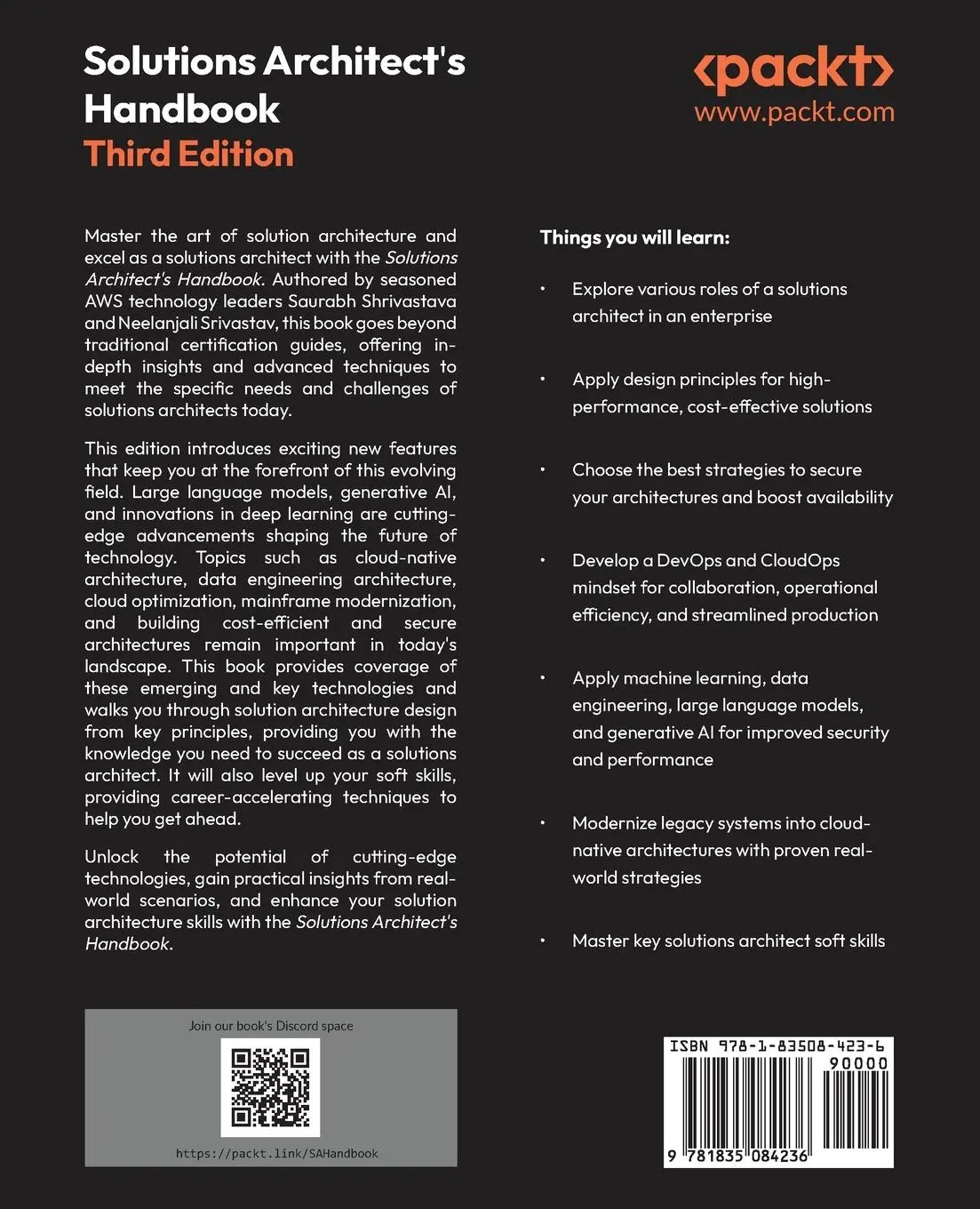 Rückseite: 9781835084236 | Solutions Architect's Handbook - Third Edition | Shrivastava (u. a.)