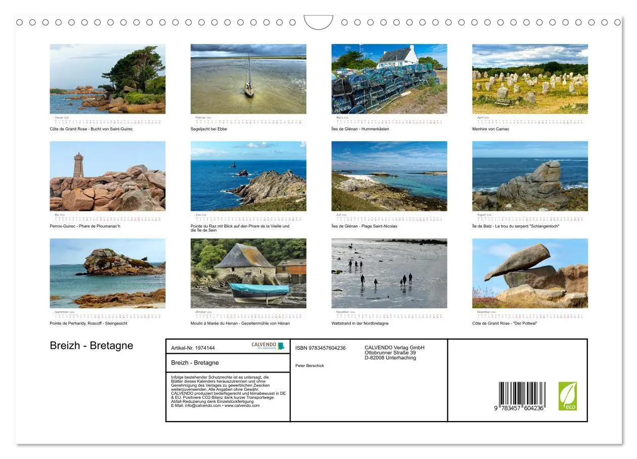 Bild: 9783457604236 | Breizh - Bretagne (Wandkalender 2026 DIN A3 quer), CALVENDO...