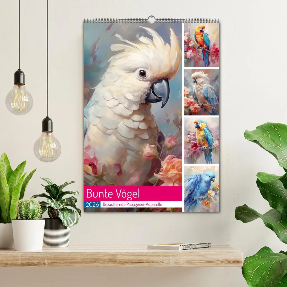 Bild: 9783516314236 | Bunte Vögel. Bezaubernde Papageien-Aquarelle (Wandkalender 2026 DIN...