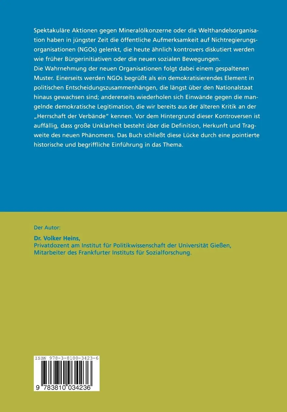 Rückseite: 9783810034236 | Weltbürger und Lokalpatrioten | Volker Heins | Taschenbuch | 185 S.