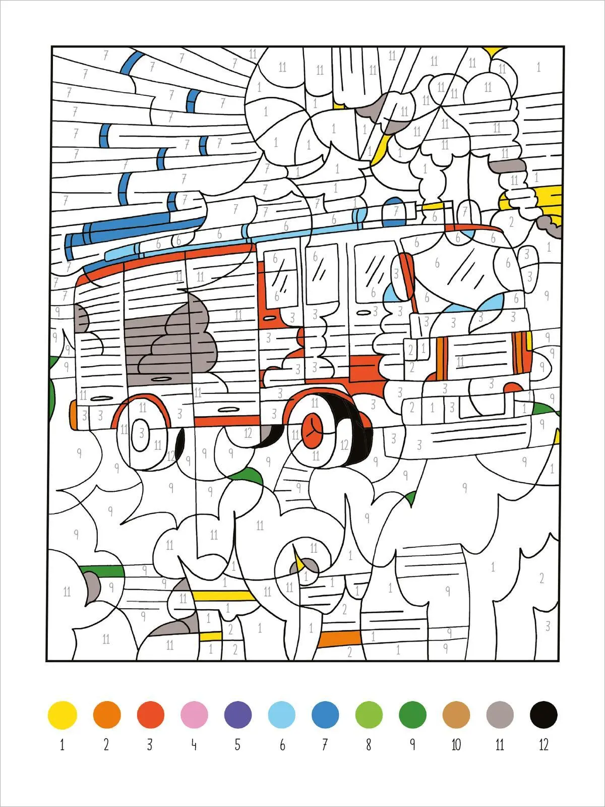 Bild: 9783845854236 | Mein dickes Malen-nach-Zahlen-Buch - Fahrzeuge | Petra Theissen | Buch