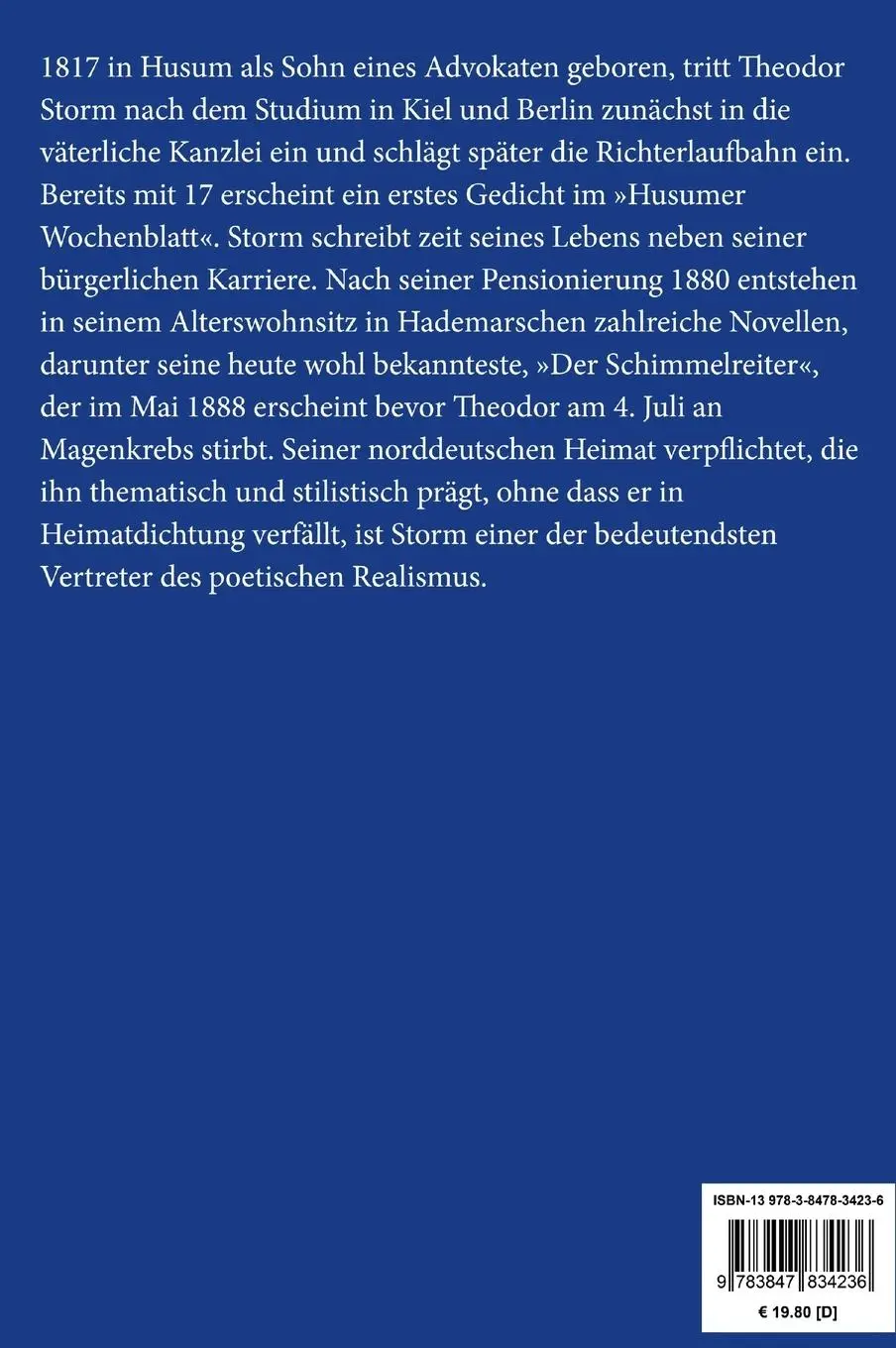 Rückseite: 9783847834236 | Hans und Heinz Kirch (Großdruck) | Theodor Storm | Buch | 84 S. | 2019