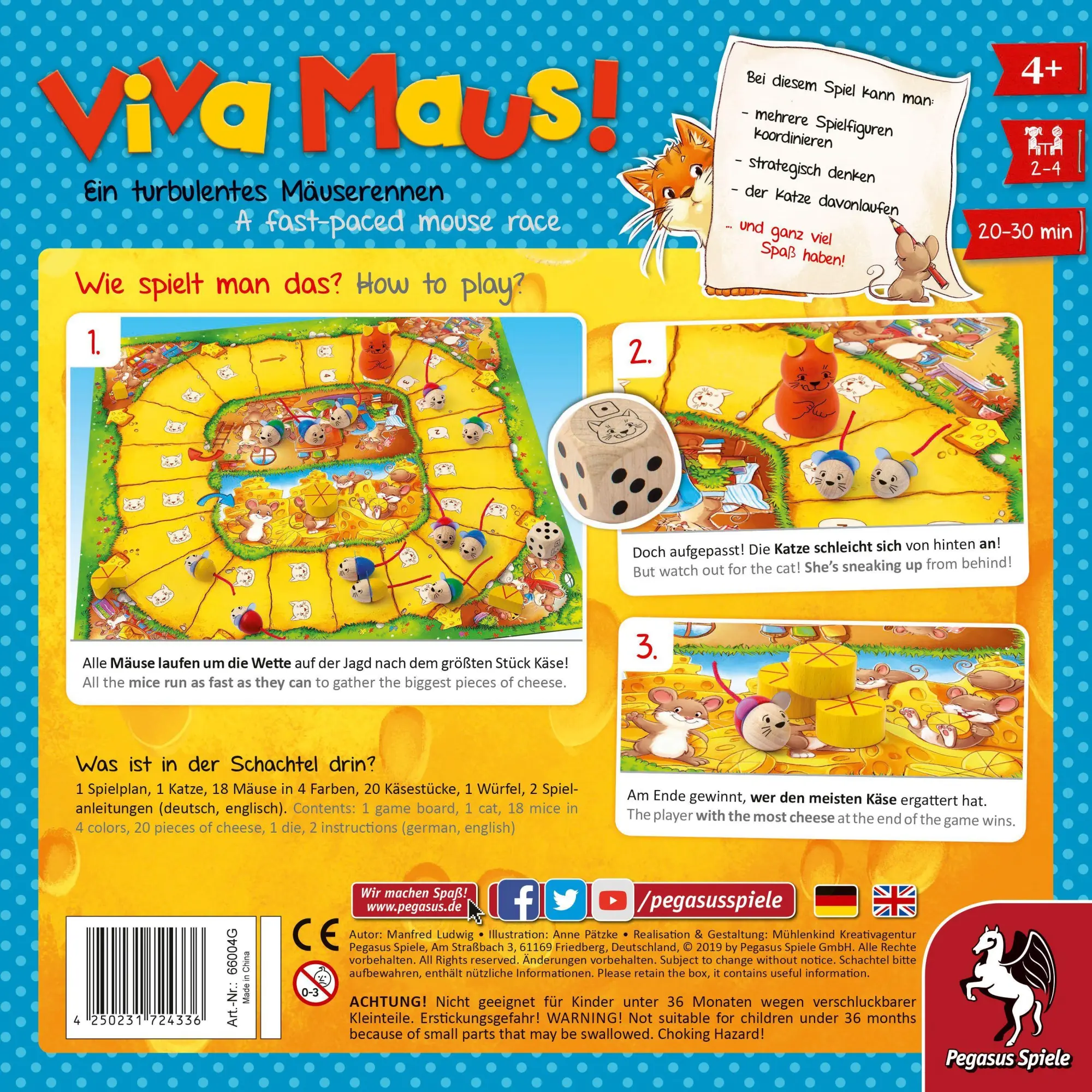 Bild: 4250231724336 | Viva Maus | Manfred Ludwig | Spiel | Brettspiel | 66004G | Deutsch