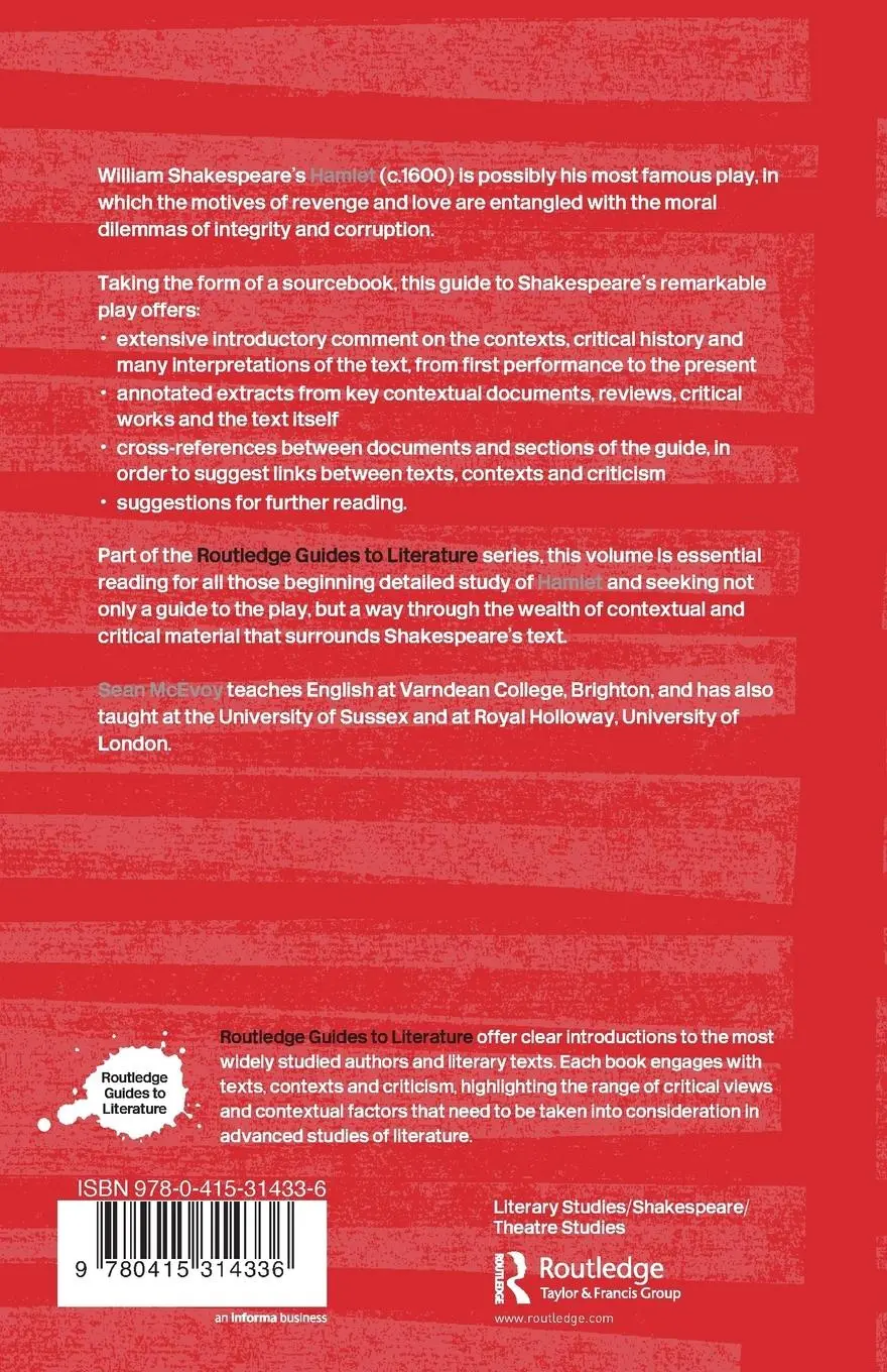 Rückseite: 9780415314336 | William Shakespeare's Hamlet | A Routledge Study Guide and Sourcebook