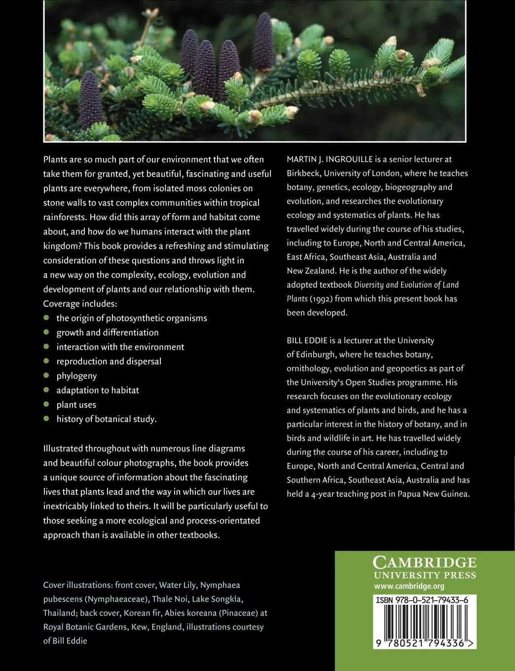 Rückseite: 9780521794336 | Plants | Diversity and Evolution | Martin J. Ingrouille (u. a.) | Buch