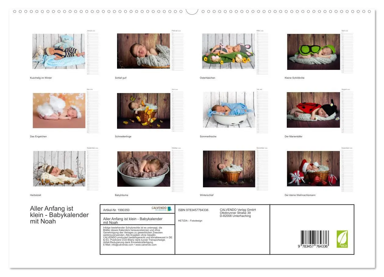 Bild: 9783457764336 | Aller Anfang ist klein - Babykalender mit Noah (hochwertiger...