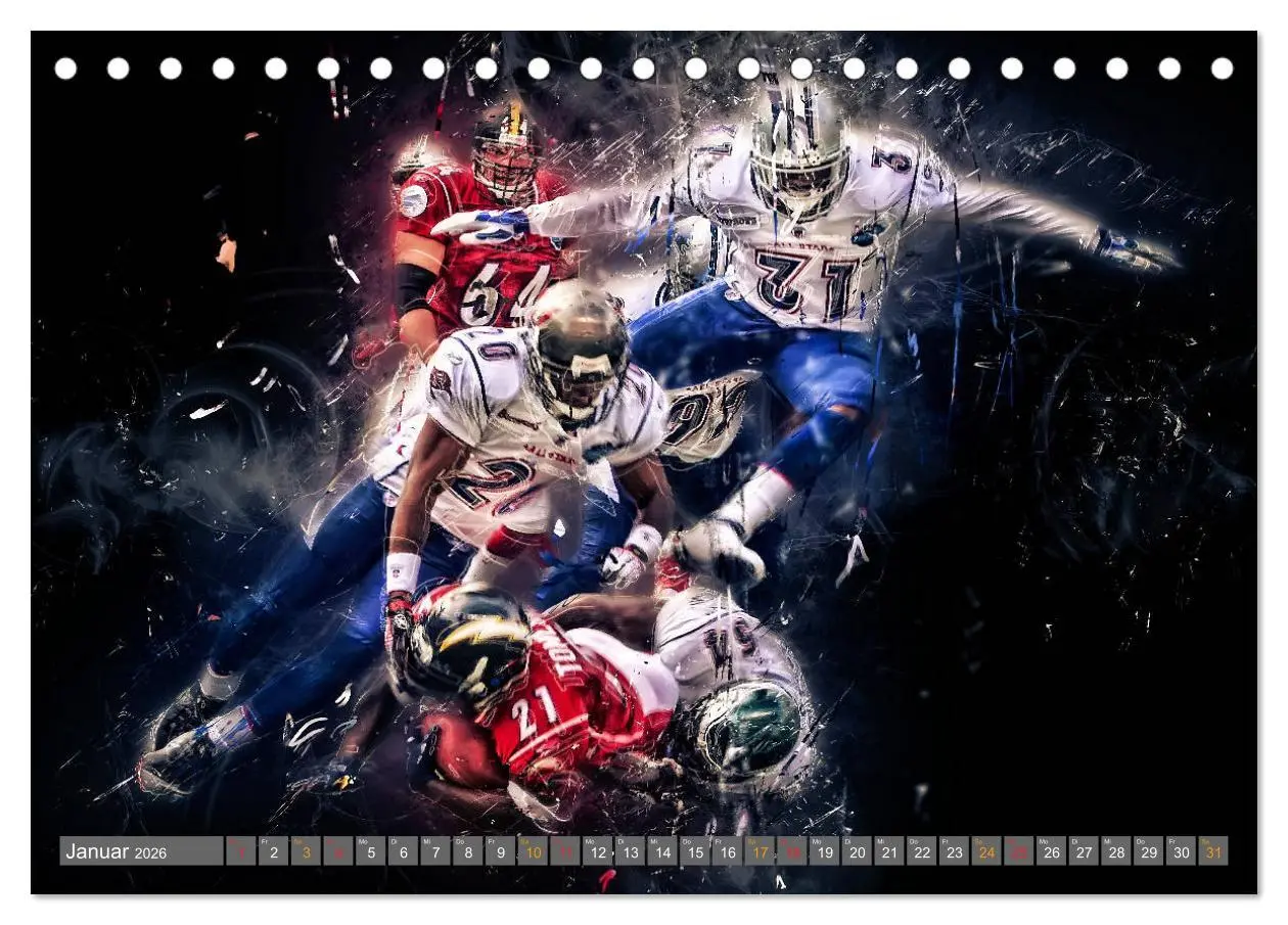 Bild: 9783457834336 | American Football - so cool (Tischkalender 2026 DIN A5 quer),...