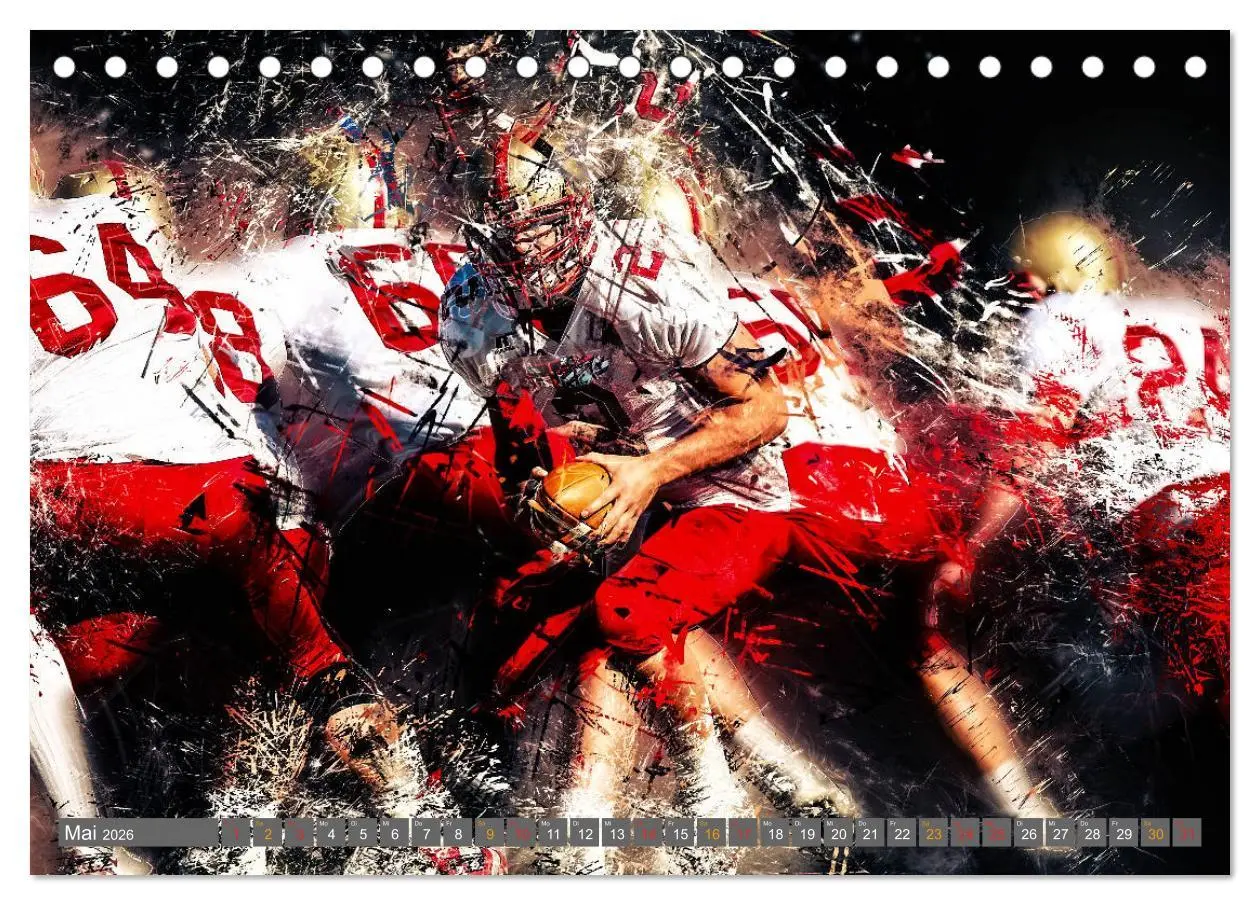 Bild: 9783457834336 | American Football - so cool (Tischkalender 2026 DIN A5 quer),...