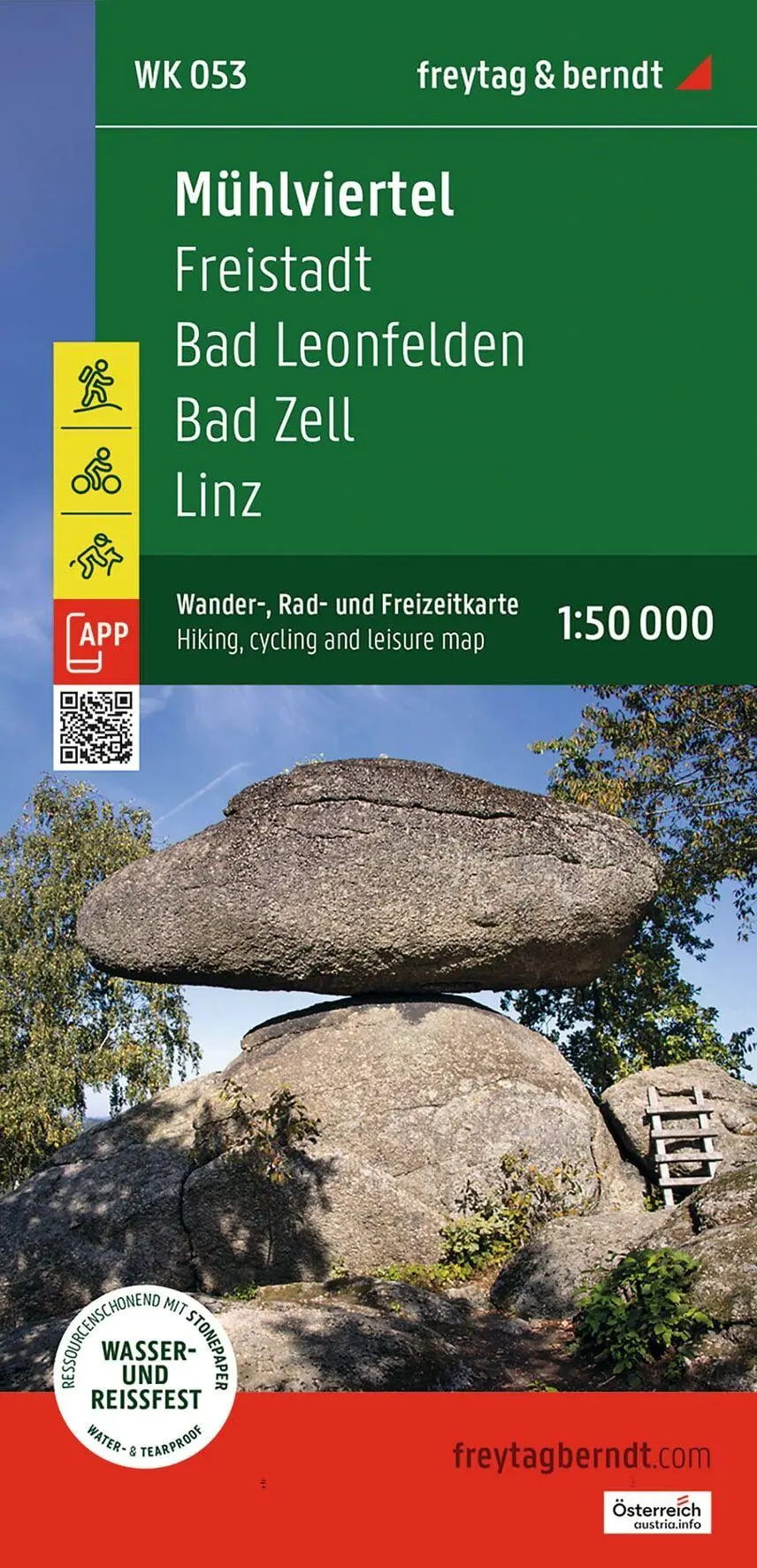 Cover: 9783707924336 | freytag &amp; berndt Wanderkarte WK 053 Mühlviertel, Freistadt - Bad...