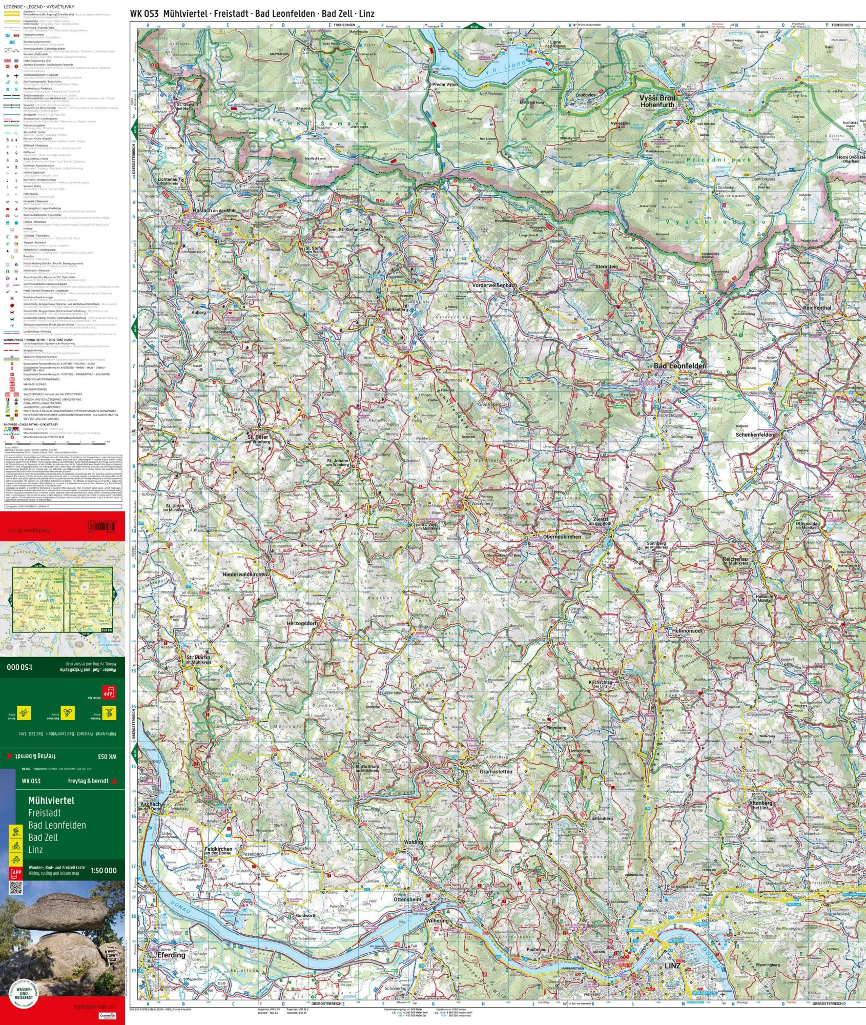 Bild: 9783707924336 | freytag &amp; berndt Wanderkarte WK 053 Mühlviertel, Freistadt - Bad...