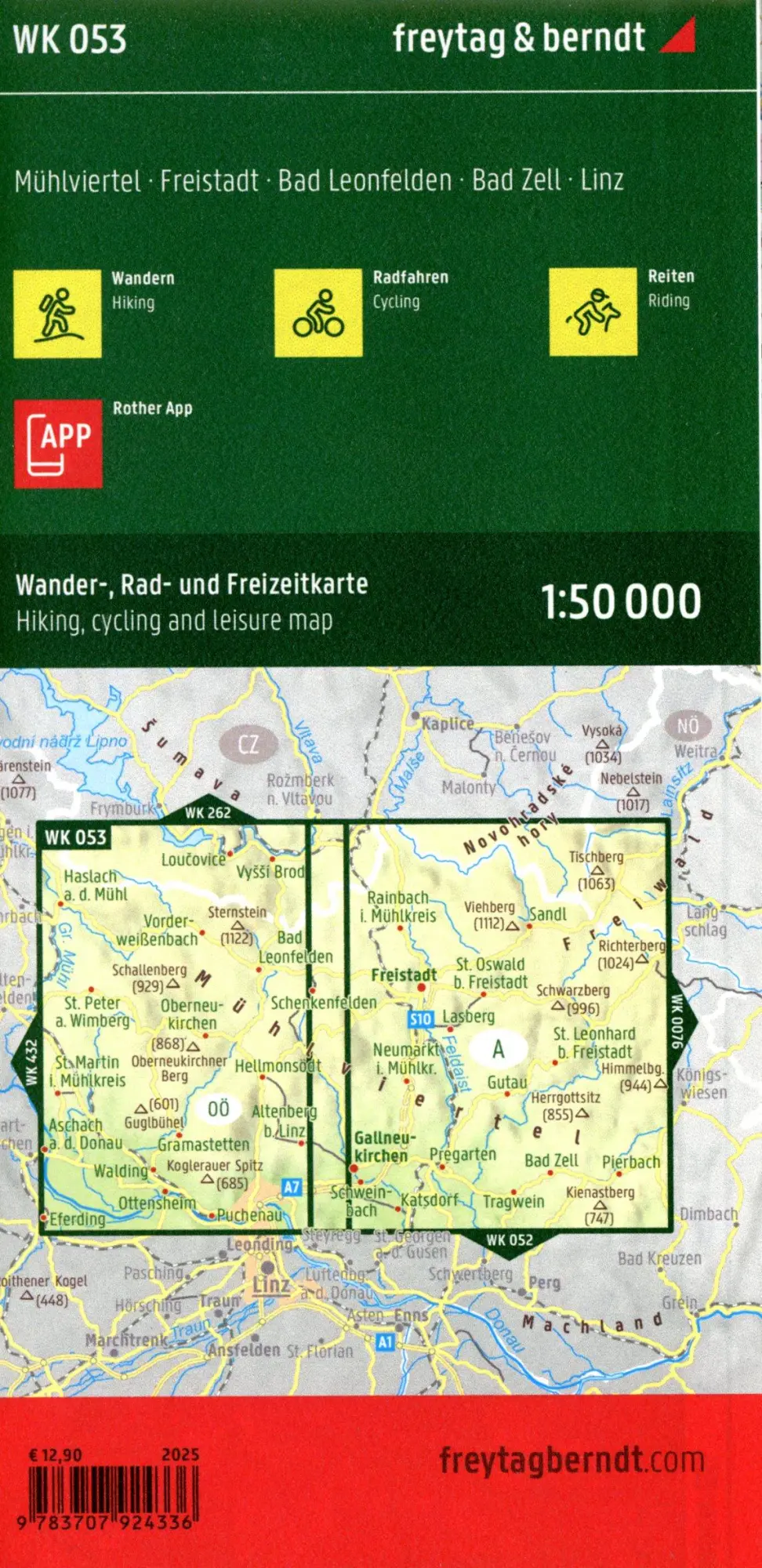 Bild: 9783707924336 | freytag &amp; berndt Wanderkarte WK 053 Mühlviertel, Freistadt - Bad...
