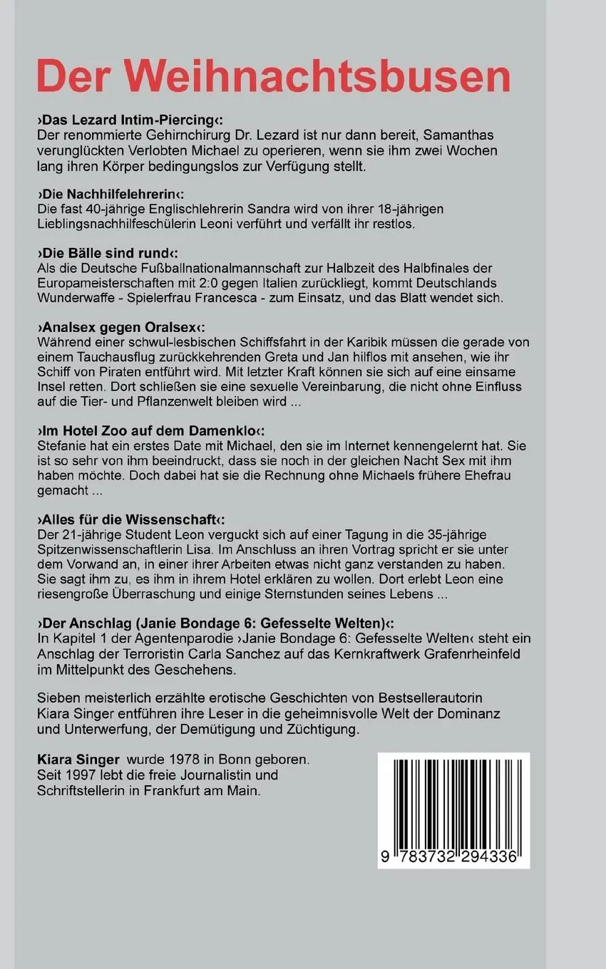 Rückseite: 9783732294336 | Der Weihnachtsbusen | BDSM-Erotik für Männer, Lesben und Luder | Buch
