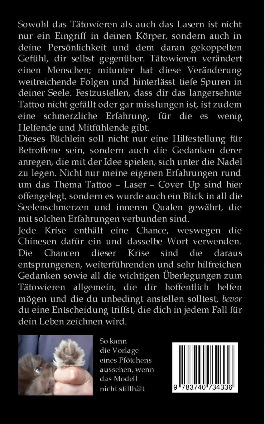 Rückseite: 9783740734336 | Tattoo - Laser - Cover Up | Wenn der Traum zum Albtraum wird | Tessnow