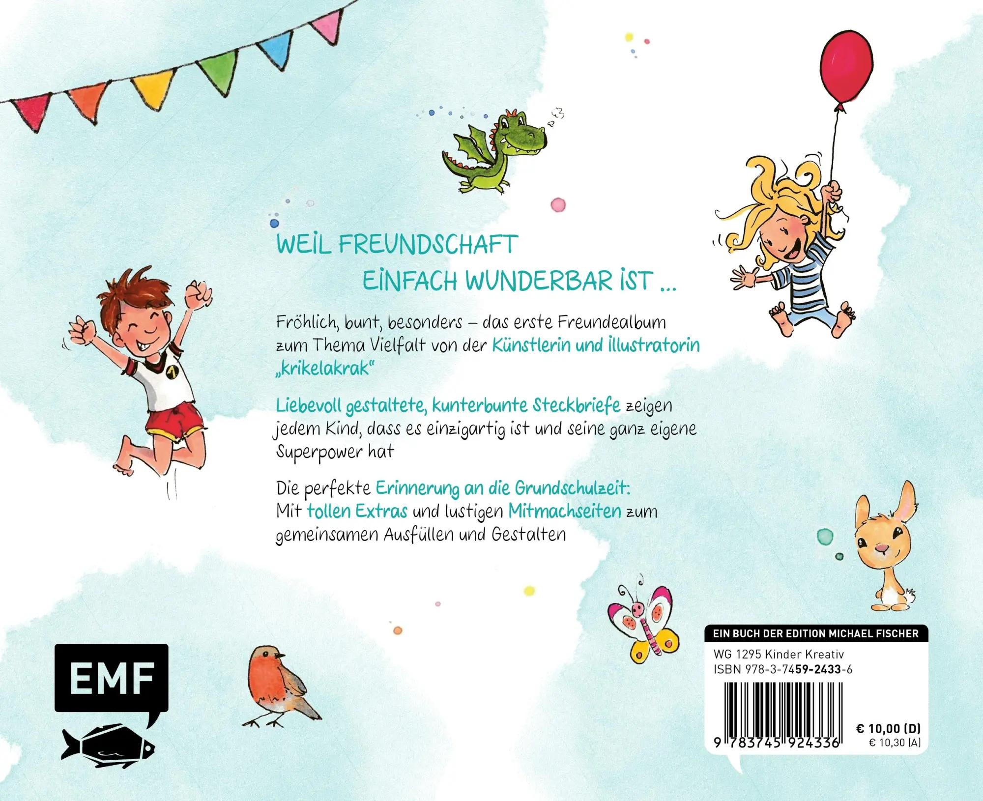 Rückseite: 9783745924336 | Meine Freunde: Mutig, stark &amp; wunderbar - Ein Eintragalbum für ALLE...