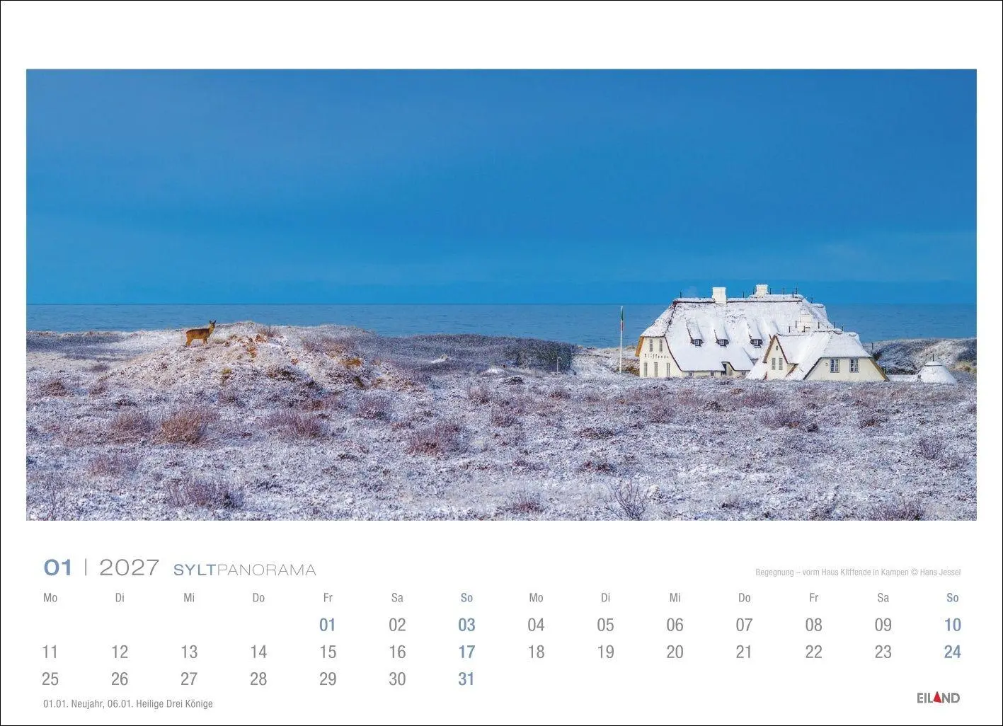 Bild: 9783964024336 | Sylt Panorama-Postkartenkalender 2027 - Hans Jessel | Hans Jessel