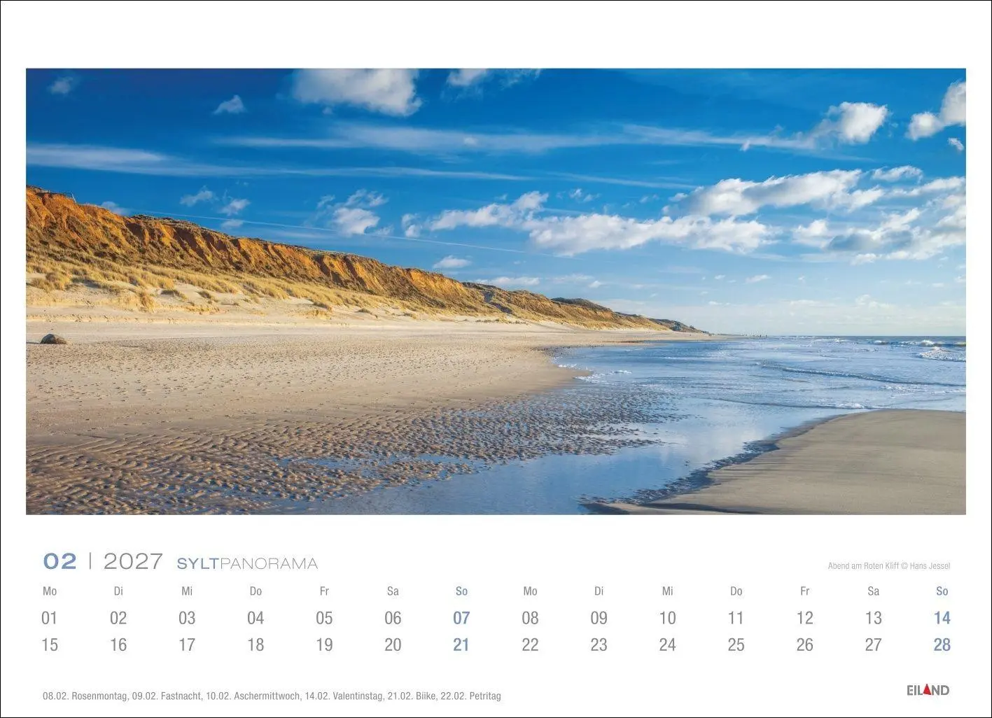 Bild: 9783964024336 | Sylt Panorama-Postkartenkalender 2027 - Hans Jessel | Hans Jessel