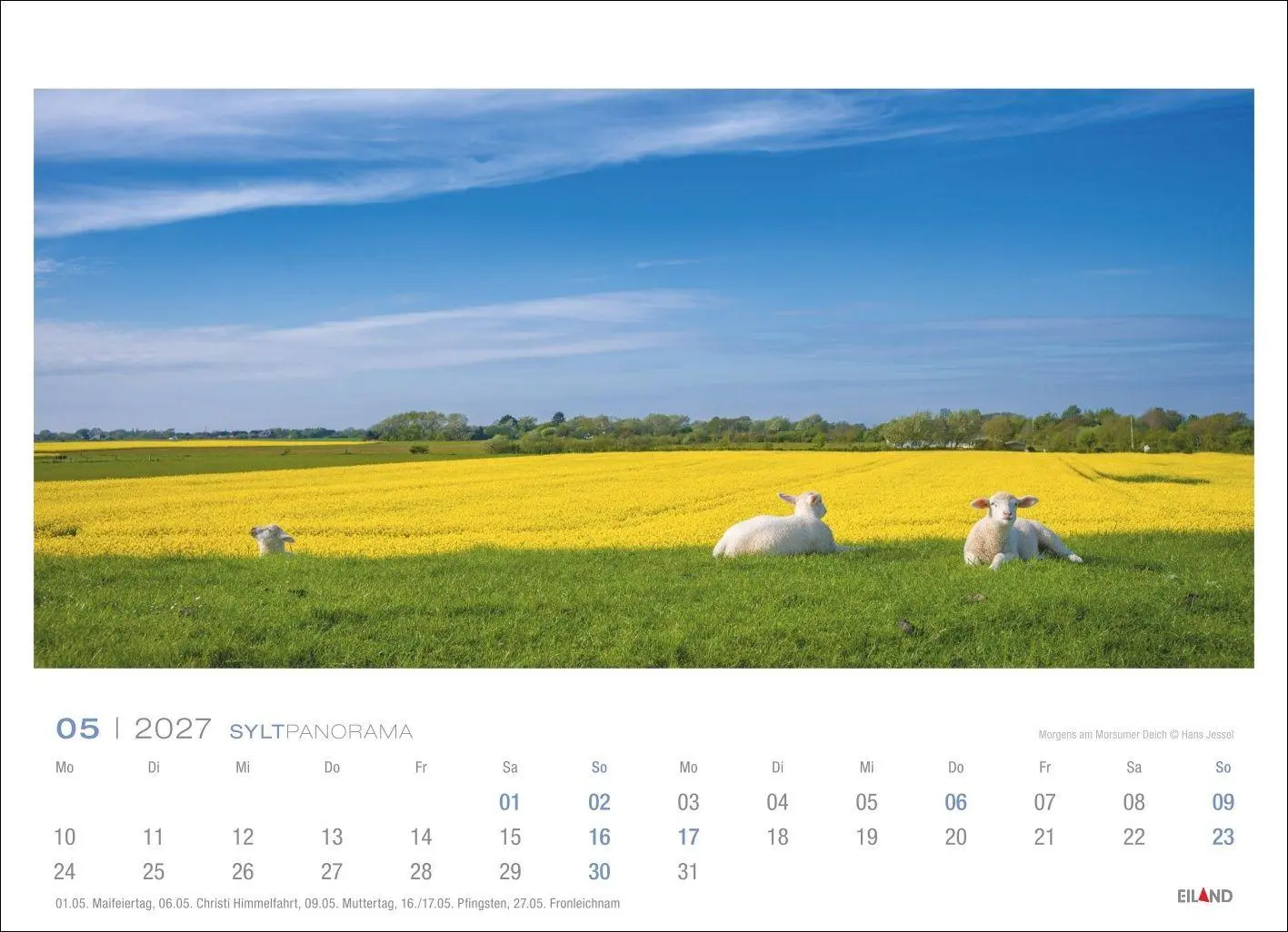Bild: 9783964024336 | Sylt Panorama-Postkartenkalender 2027 - Hans Jessel | Hans Jessel
