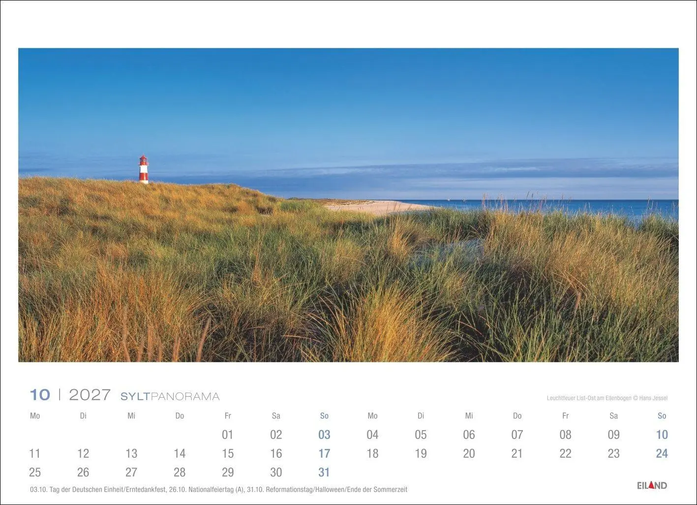 Bild: 9783964024336 | Sylt Panorama-Postkartenkalender 2027 - Hans Jessel | Hans Jessel