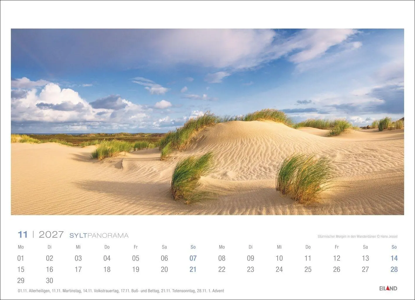 Bild: 9783964024336 | Sylt Panorama-Postkartenkalender 2027 - Hans Jessel | Hans Jessel