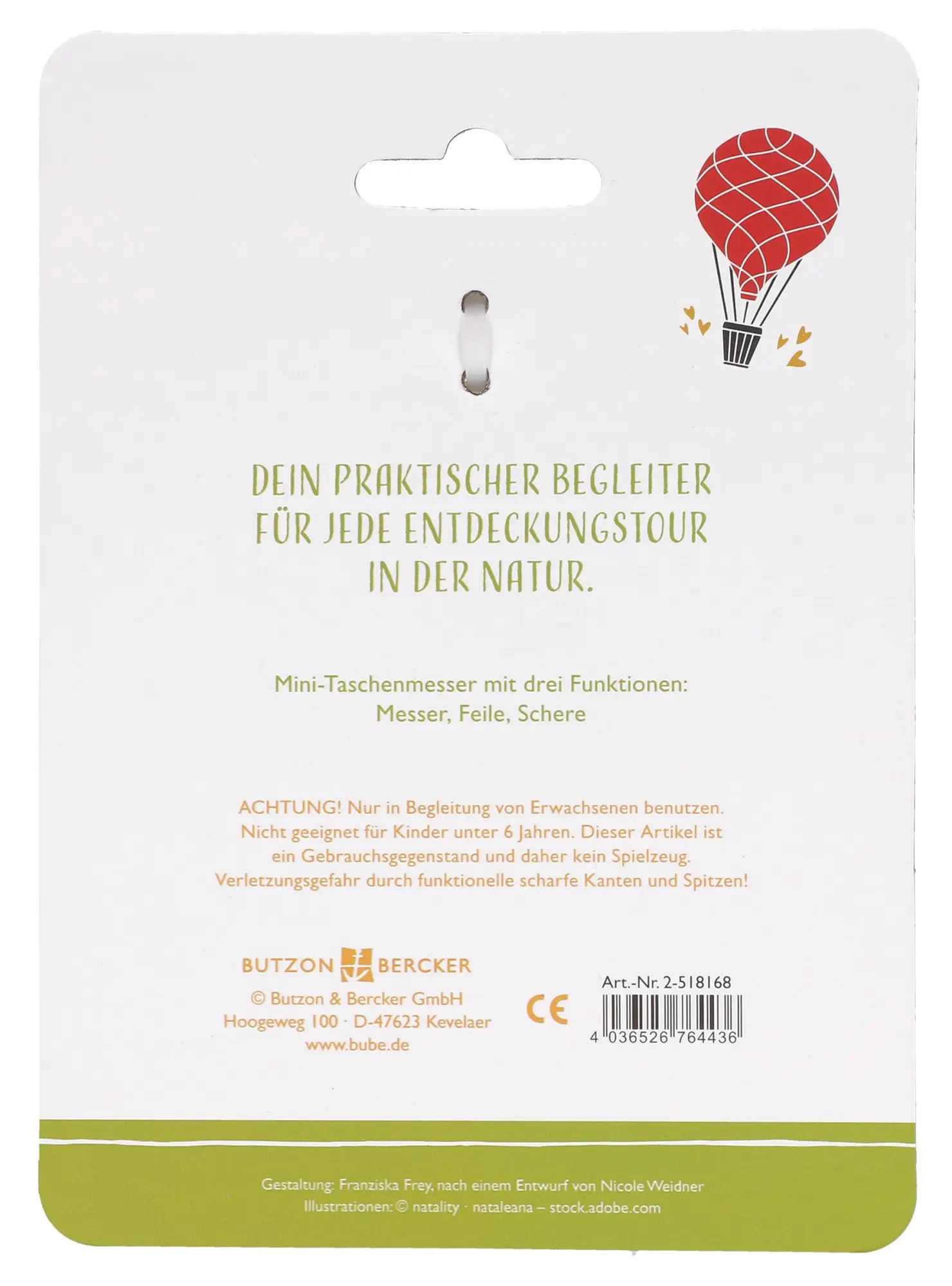 Rückseite: 4036526764436 | Entdecke Gottes bunte Welt. Mini-Taschenmesser | Deutsch | 2024