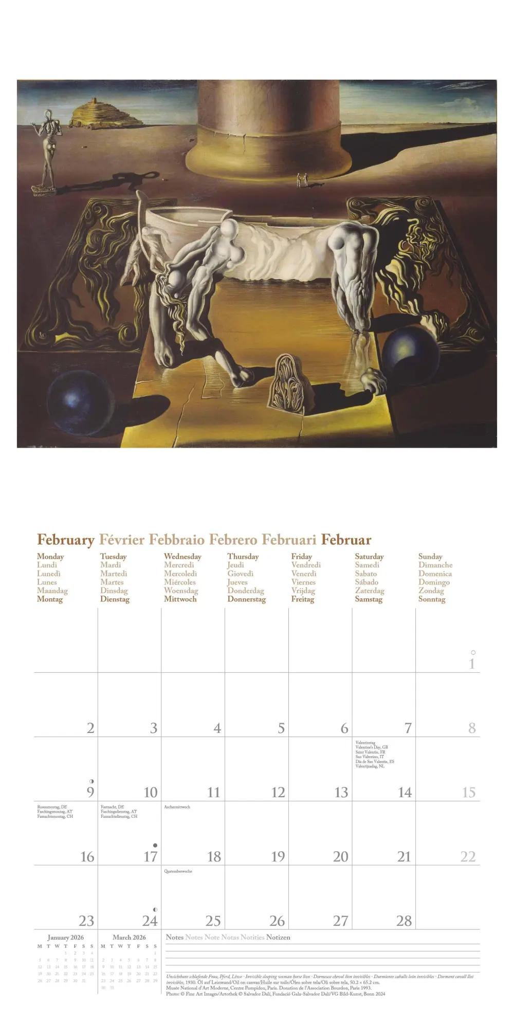 Bild: 4069095004436 | NEUMANNVERLAGE - Dali 2026 Broschürenkalender, 30x30cm,...