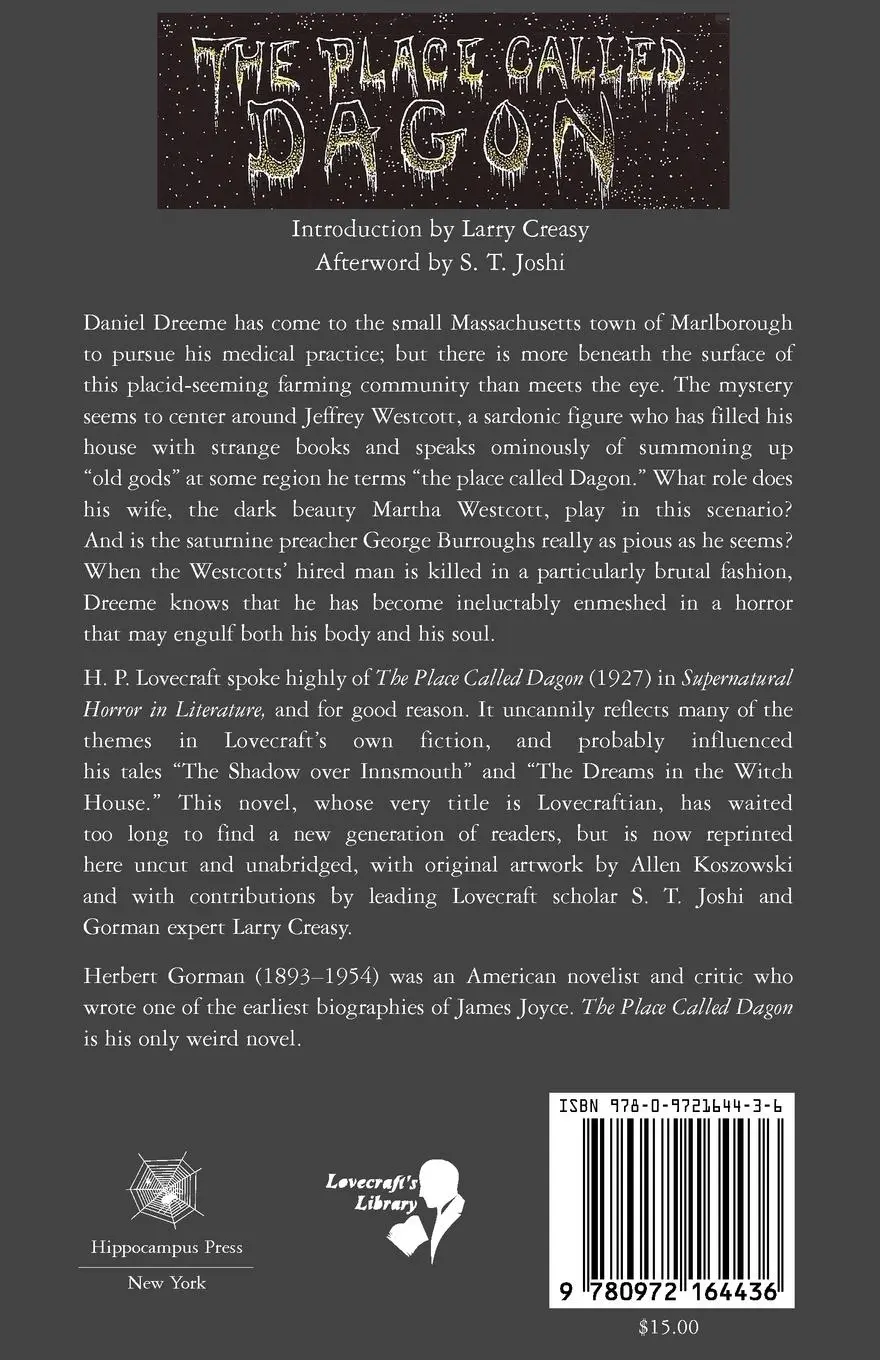 Rückseite: 9780972164436 | The Place Called Dagon (Lovecraft's Library) | Herbert Gorman | Buch
