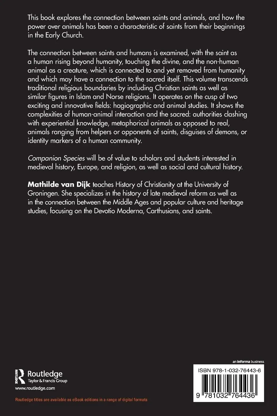 Rückseite: 9781032764436 | Companion Species | Mathilde van Dijk | Taschenbuch | Englisch | 2024