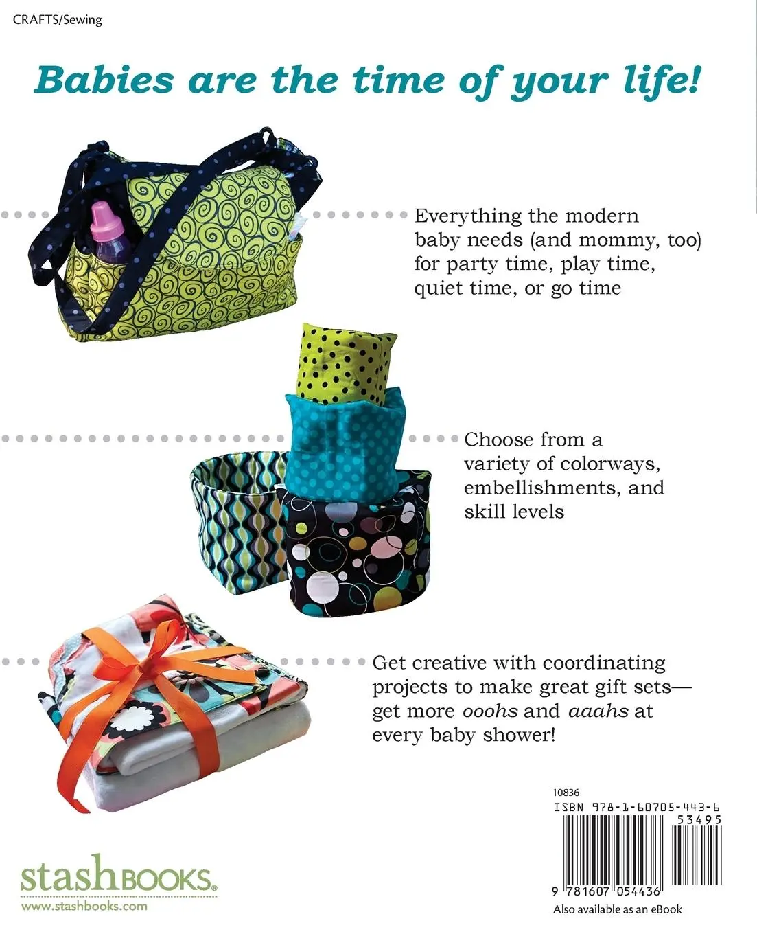 Rückseite: 9781607054436 | Baby Times | 24 Handmade Treasures for Baby &amp; Mom | Abbey Lane Quilts