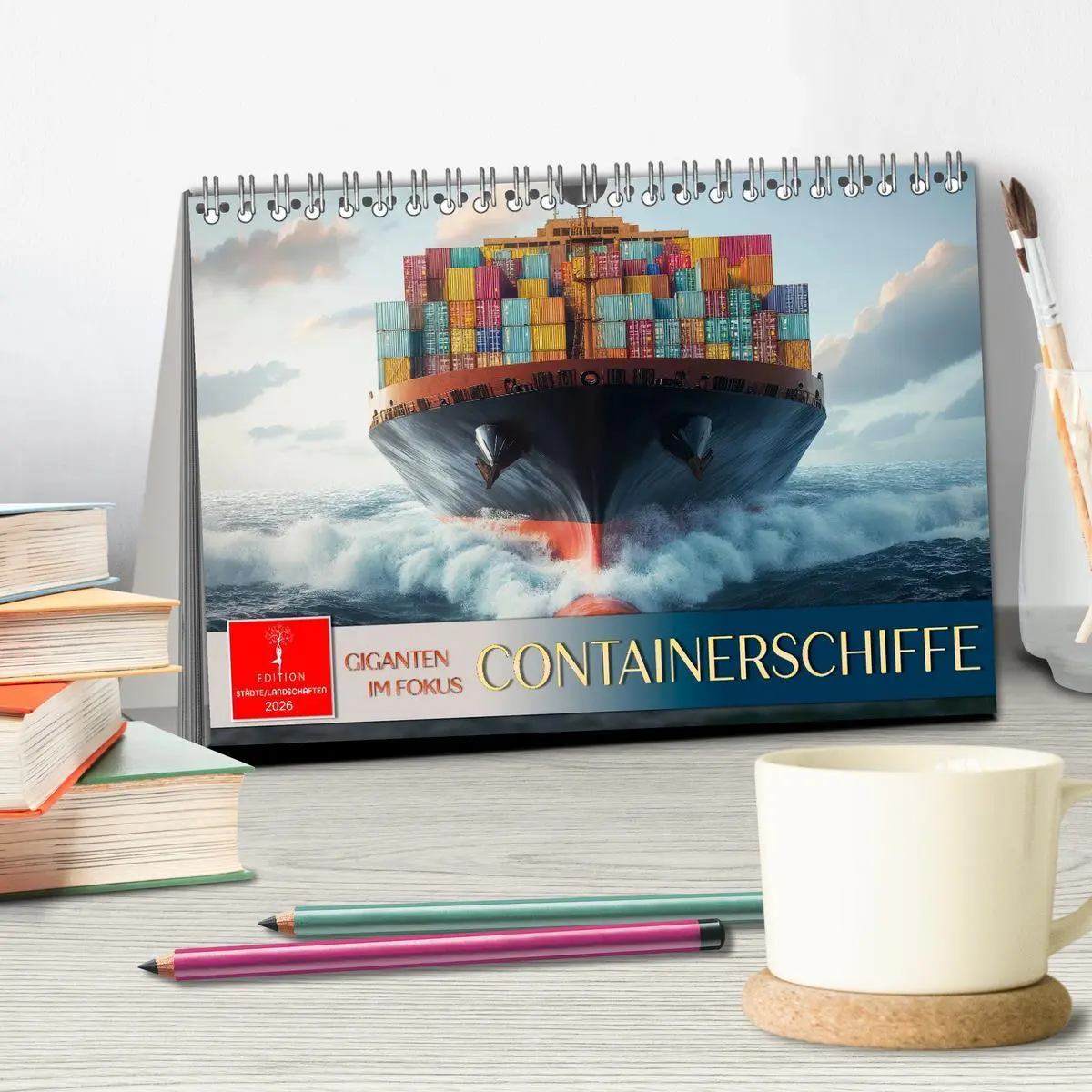 Bild: 9783457994436 | Containerschiffe - Giganten im Fokus (Tischkalender 2026 DIN A5...