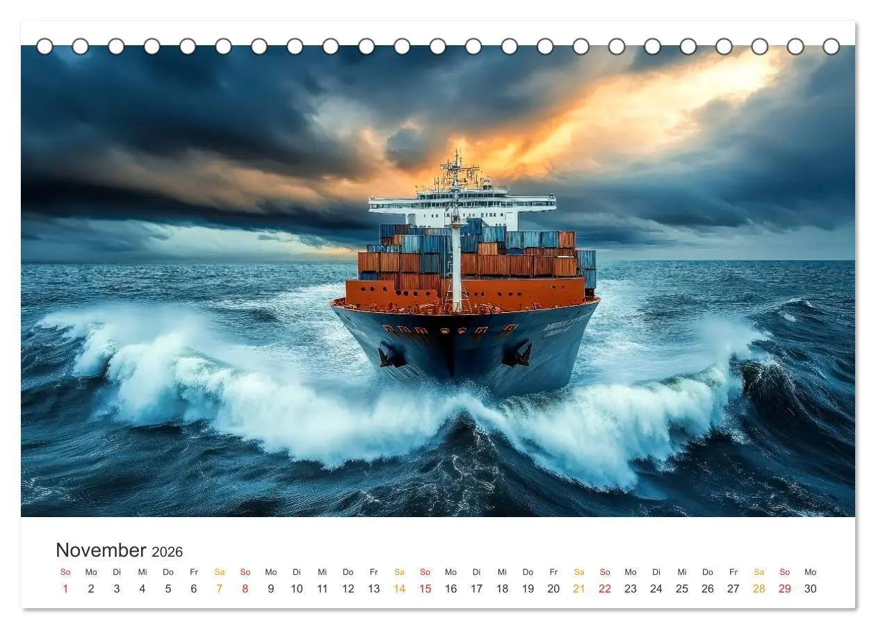 Bild: 9783457994436 | Containerschiffe - Giganten im Fokus (Tischkalender 2026 DIN A5...