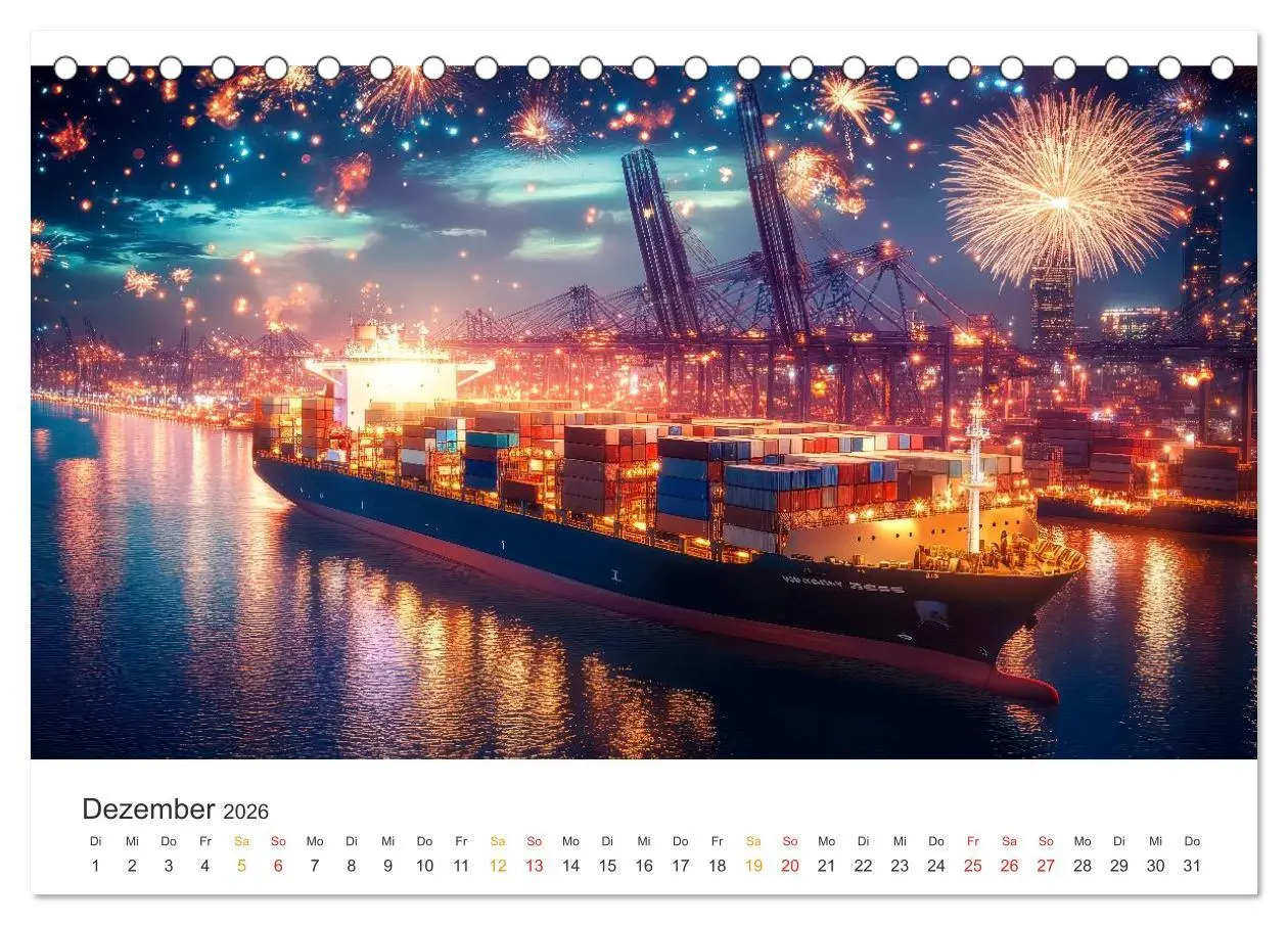 Bild: 9783457994436 | Containerschiffe - Giganten im Fokus (Tischkalender 2026 DIN A5...