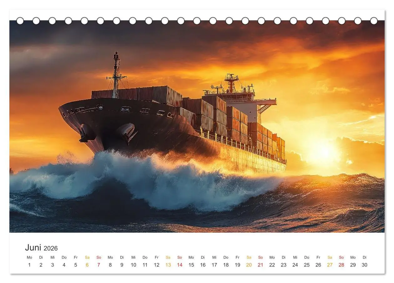 Bild: 9783457994436 | Containerschiffe - Giganten im Fokus (Tischkalender 2026 DIN A5...