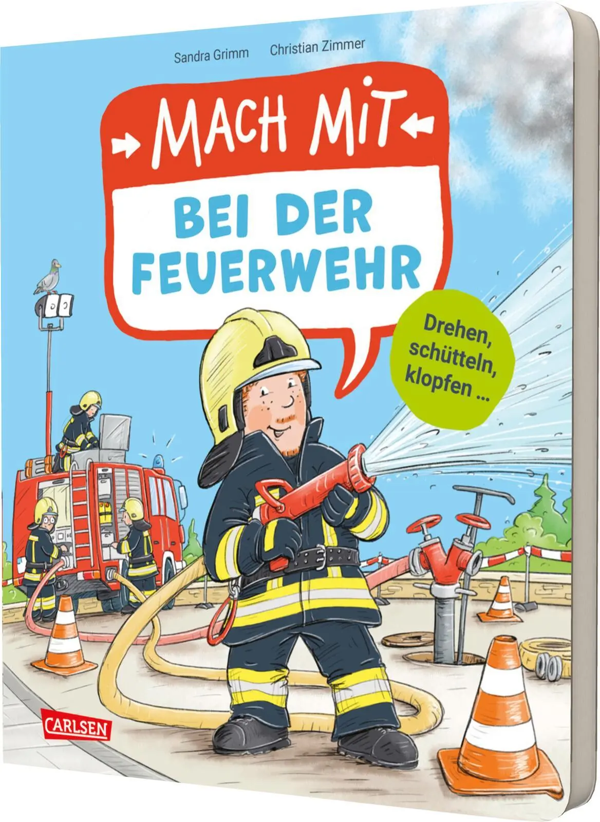 Cover: 9783551254436 | Mach mit - Bei der Feuerwehr | Sandra Grimm | Buch | 24 S. | Deutsch
