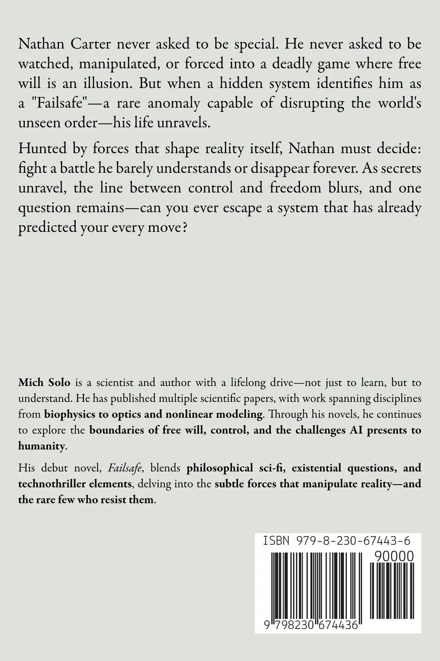 Rückseite: 9798230674436 | Failsafe | Mich Solo | Taschenbuch | Englisch | 2025 | Mich Solo