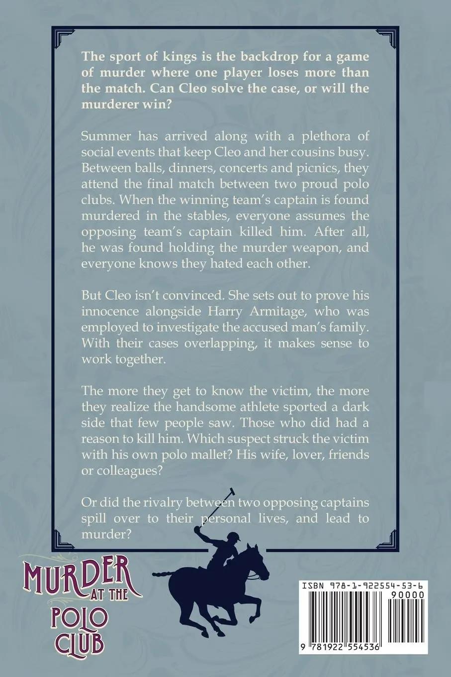 Rückseite: 9781922554536 | Murder at the Polo Club | Large Print | C. J. Archer | Taschenbuch