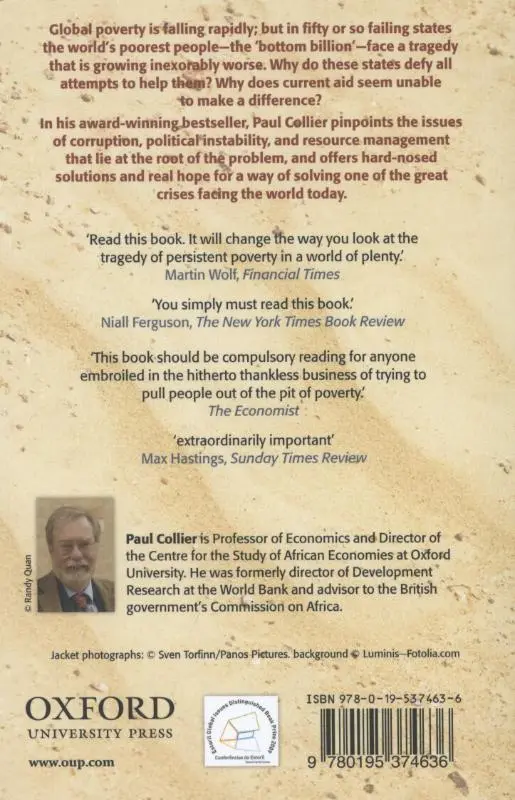 Rückseite: 9780195374636 | The Bottom Billion | Paul Collier | Taschenbuch | 209 S. | Englisch