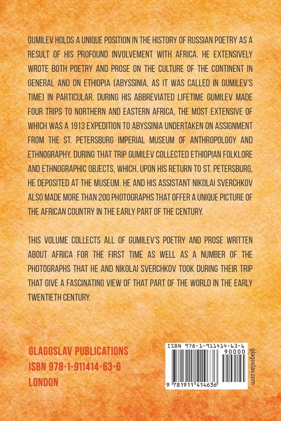 Rückseite: 9781911414636 | Nikolai Gumilev's Africa | Nikolai Gumilev | Taschenbuch | Englisch