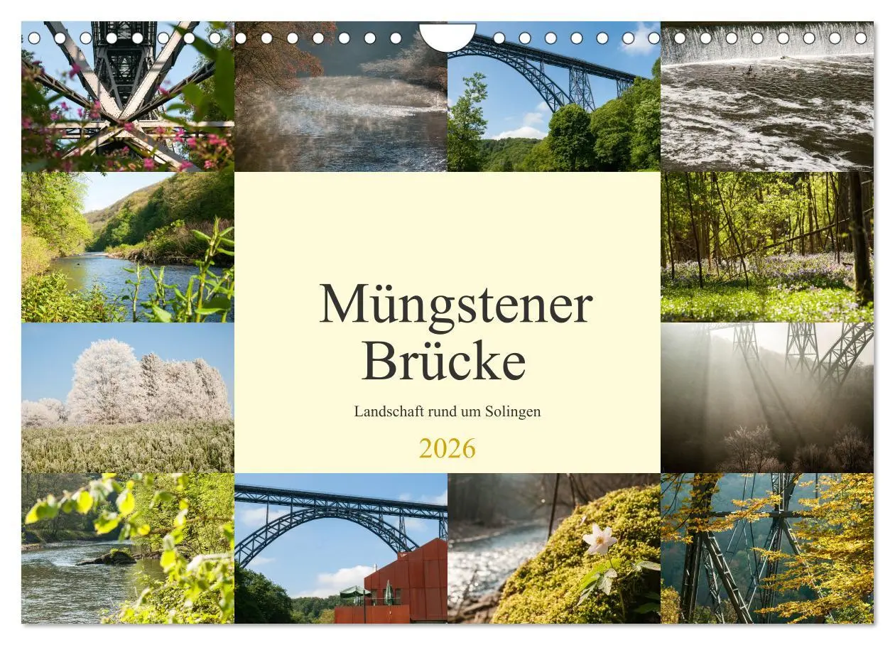 Cover: 9783457354636 | Müngstener Brücke - Landschaft rund um Solingen (Wandkalender 2026...