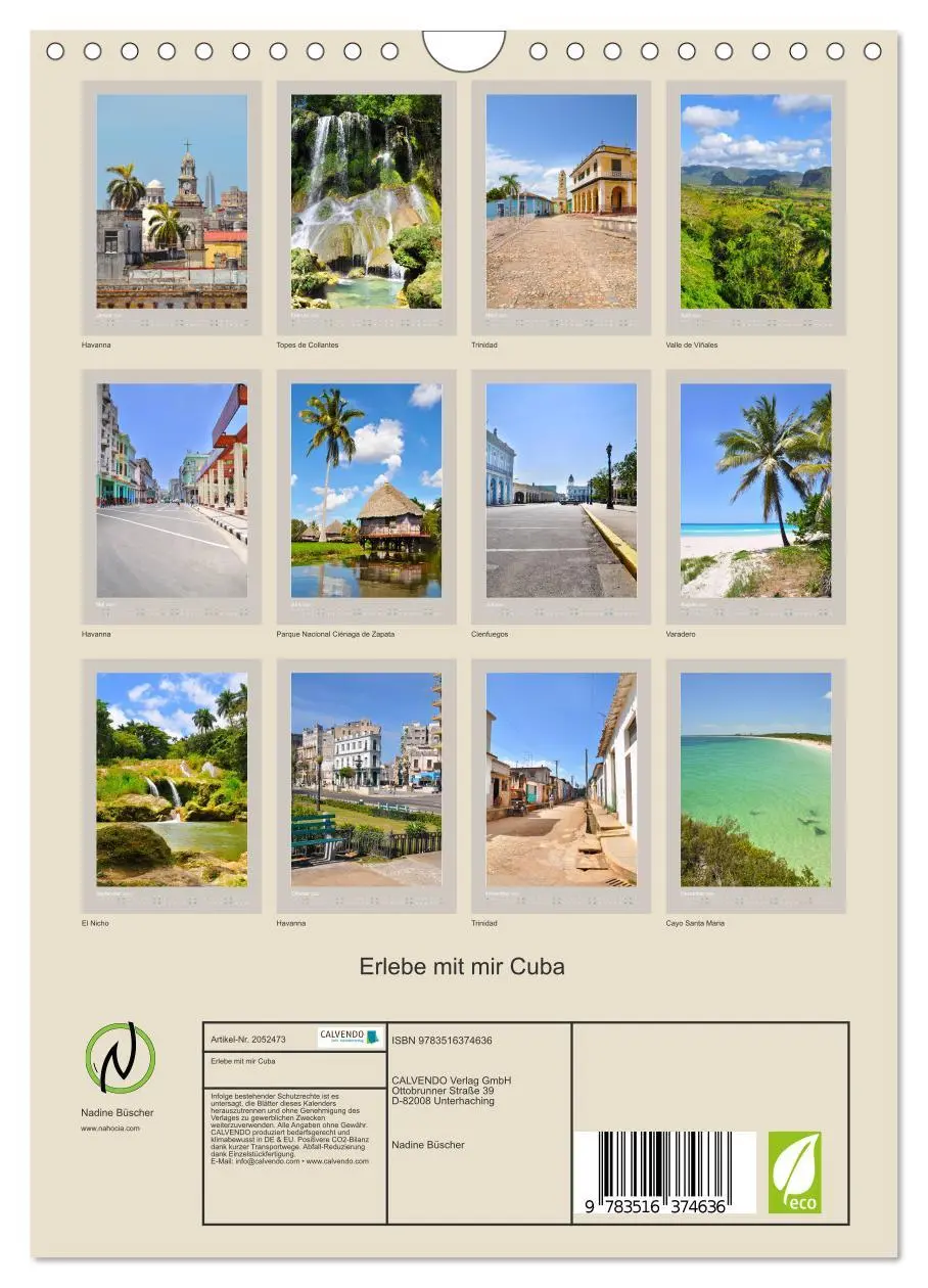 Bild: 9783516374636 | Erlebe mit mir Cuba (Wandkalender 2026 DIN A4 hoch), CALVENDO...