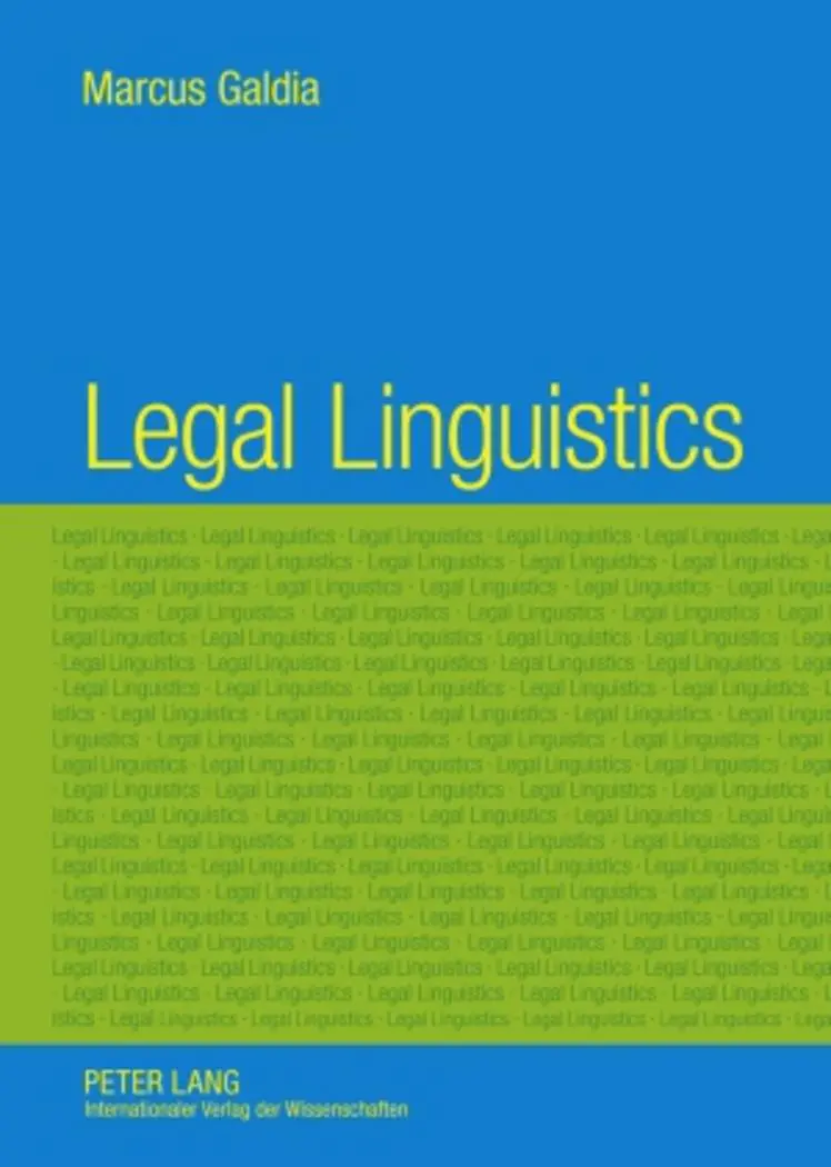 Cover: 9783631594636 | Legal Linguistics | Marcus Galdia | Buch | HC gerader Rücken kaschiert