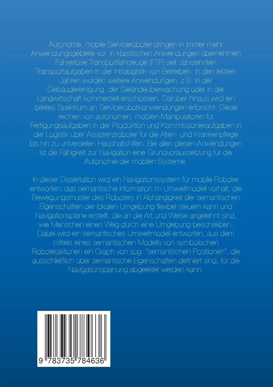 Rückseite: 9783735784636 | Semantische Kartierung und Navigation für mobile Roboter | Klaus Uhl